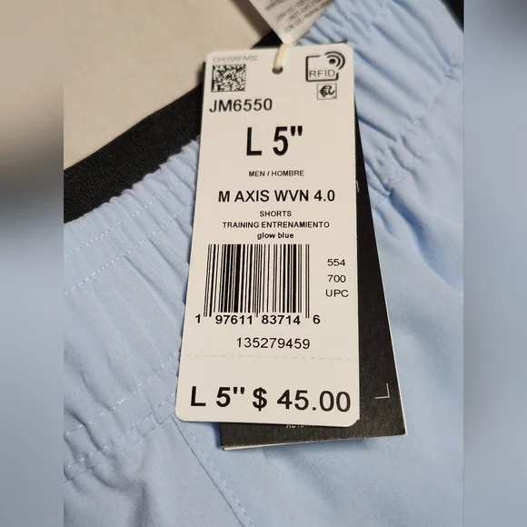 Adidas CLIMACOOL Mens Sky Blue 5" Inseam Training Shorts In Size Large (L5) - Picture 3 of 15